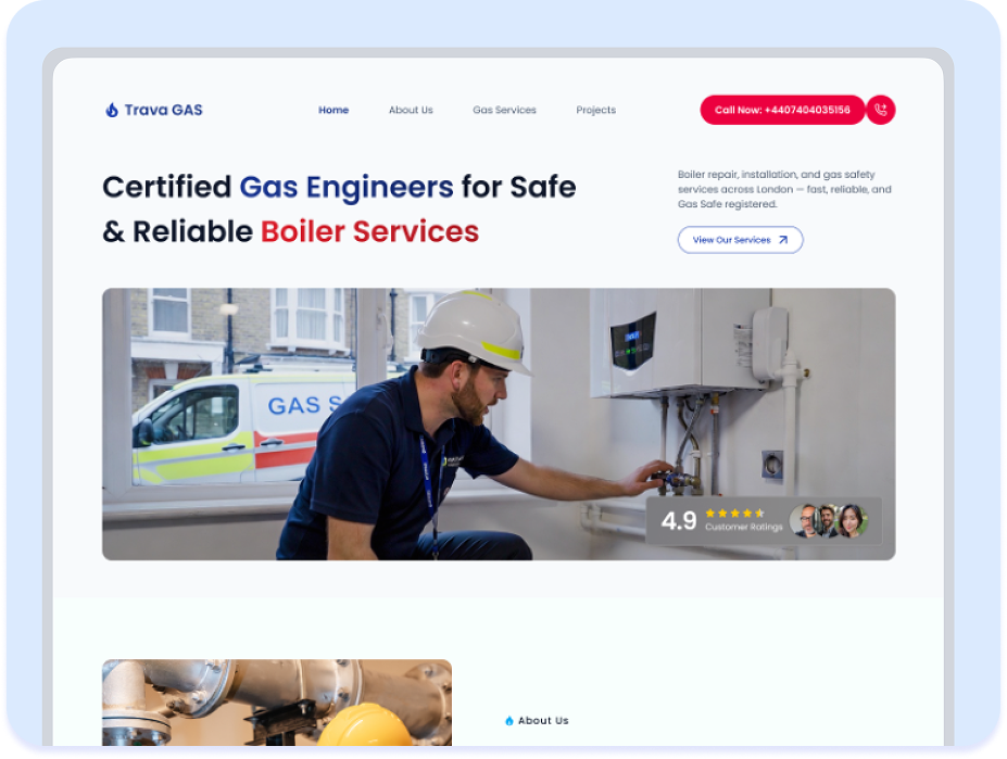 Website design example 1