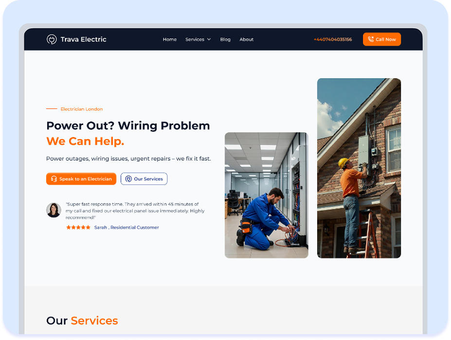 Website design example 4